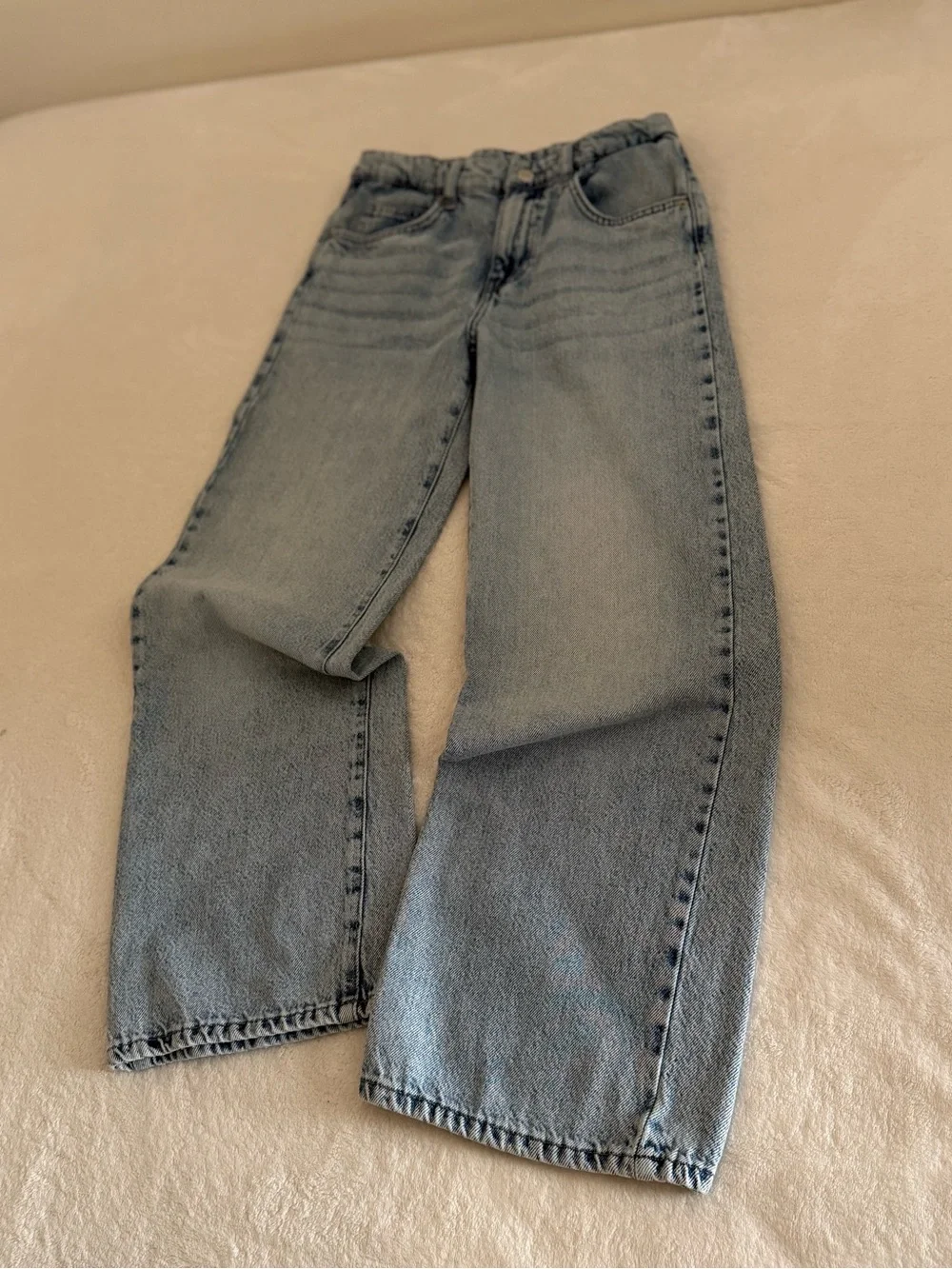 ZARA Kids Light Wash Wide Leg High Rise Jeans Size 13-14